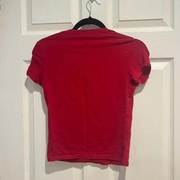 Garage Estelle Longline Red Short Sleeve Tee - Picture 3 of 4